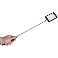 AIGGEND Inspección del Espejo telescópico- con luz LED- telescópico Ajustable- Ajustable Inspección del Espejo…